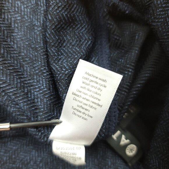 Athleta Womens XS Leggings Herringbone Mercer Tight High Rise Blue Black #353504 - Picture 6 of 14